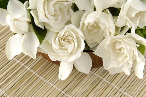 Professional florist preparing a bouquet for delivery